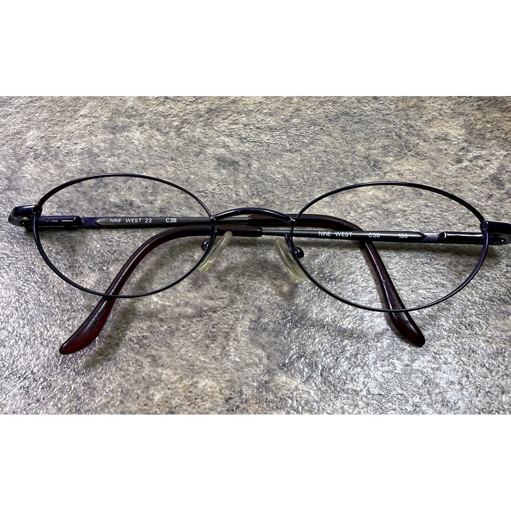 Nine West 23 C3B Women's Eyeglasses Frame Purple Metal Flex Hinge 48-19-130-30mm